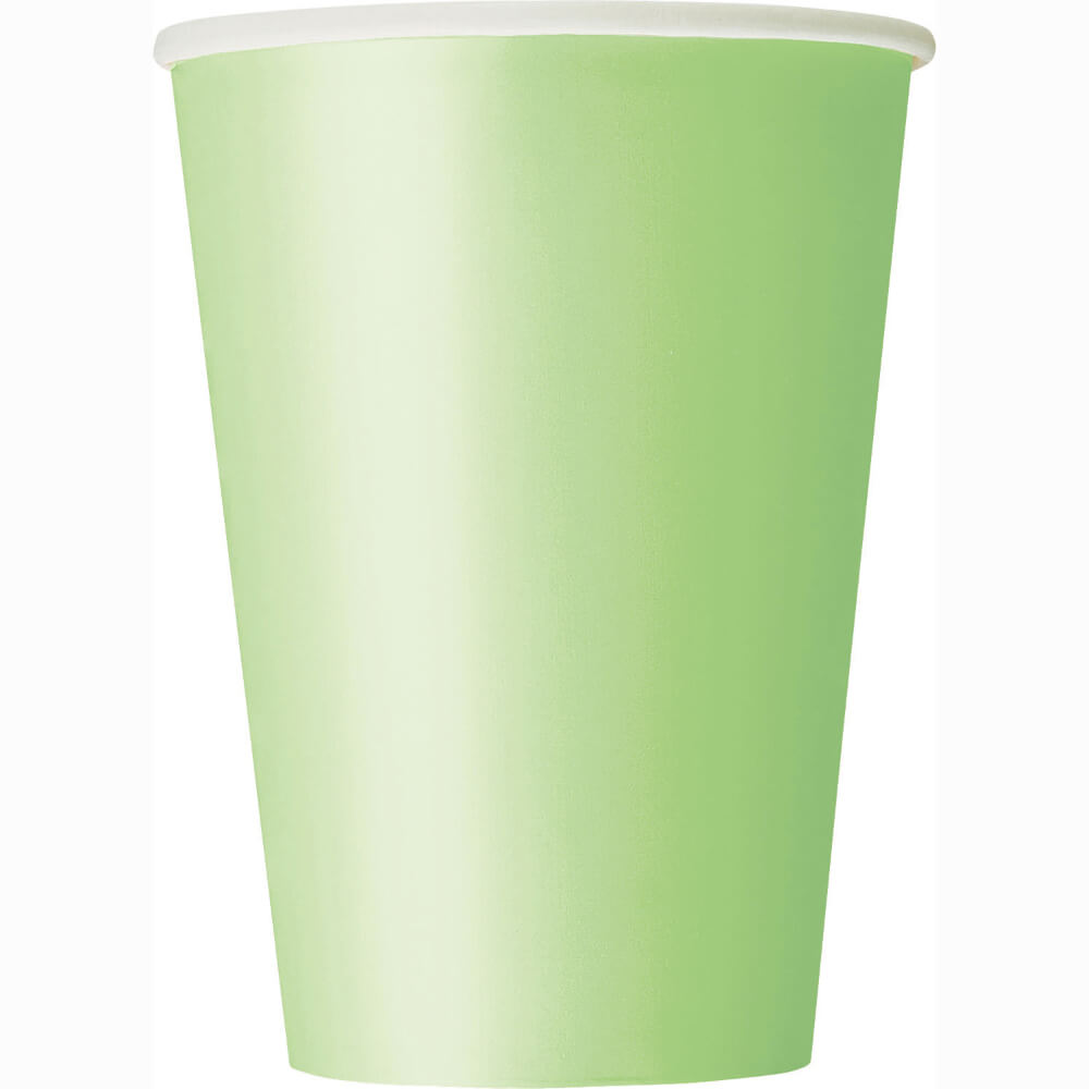 Apple Green Solid 12oz Paper Cups, 10ct 