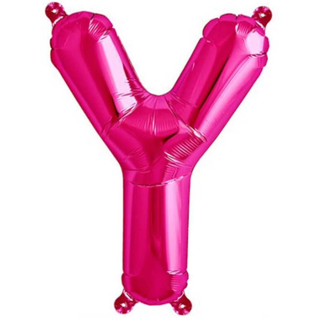 Foil Balloon Letter Y  16in Magenta