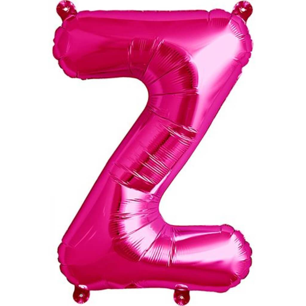 Foil Balloon Letter Z  16in Magenta