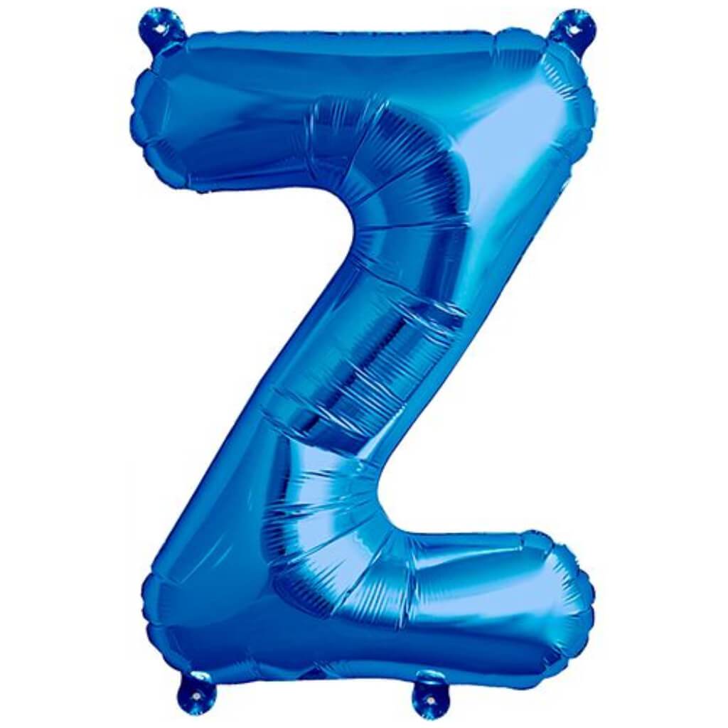 Foil Balloon Letter Z  16in Blue