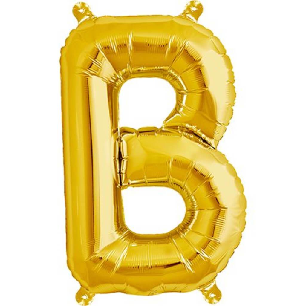 Foil Balloon Letter B  16in Gold