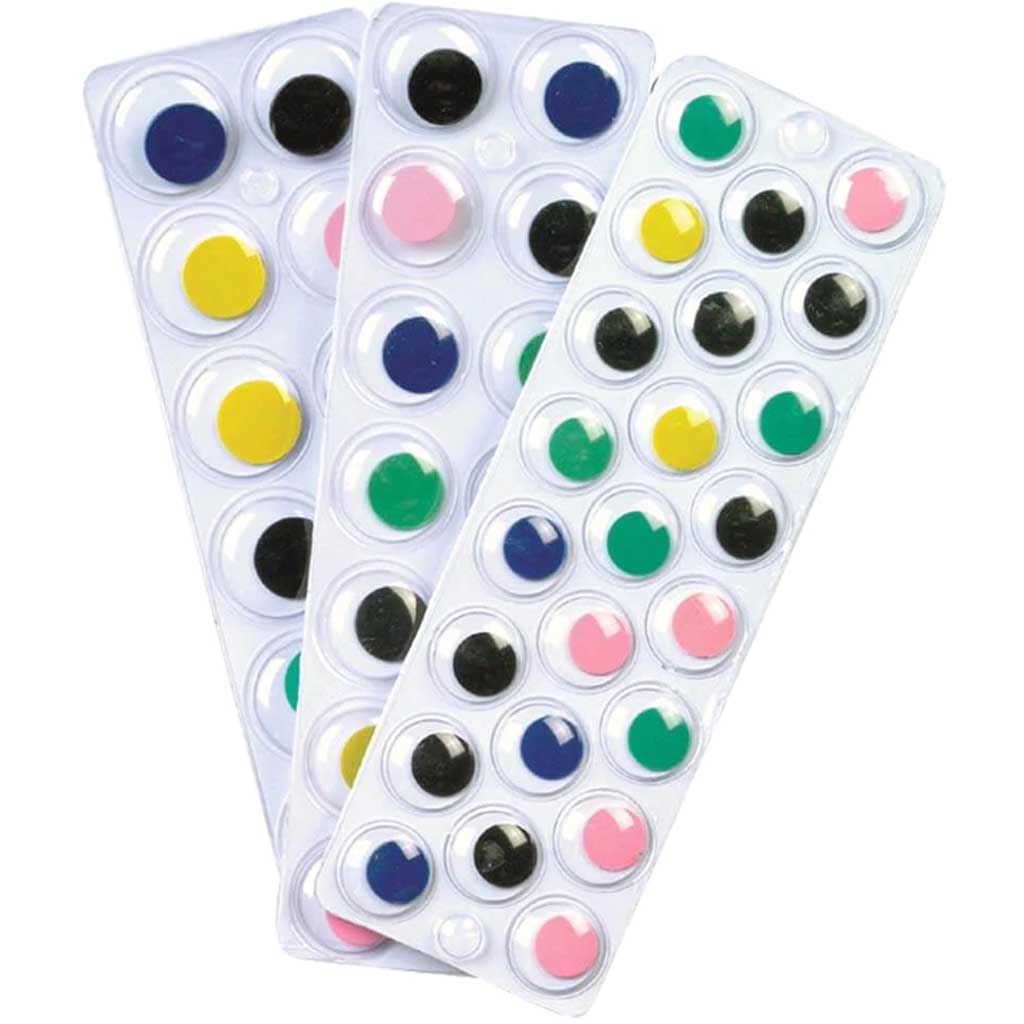 Peel &amp; Stick Wiggle Eyes Multi Color