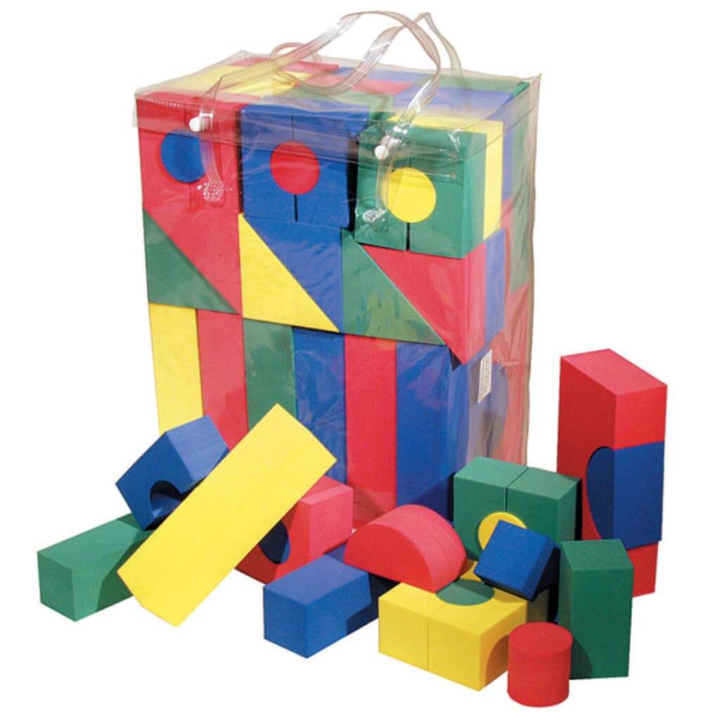 Wonderfoam Building Blocks Assorted primary Colors 68pcs