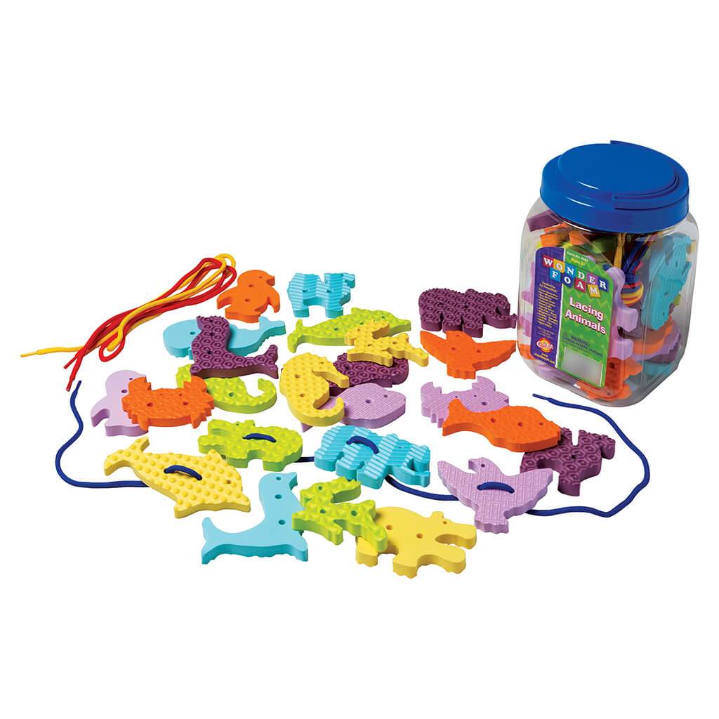 WonderFoam Early Learning Lacing Animals Set