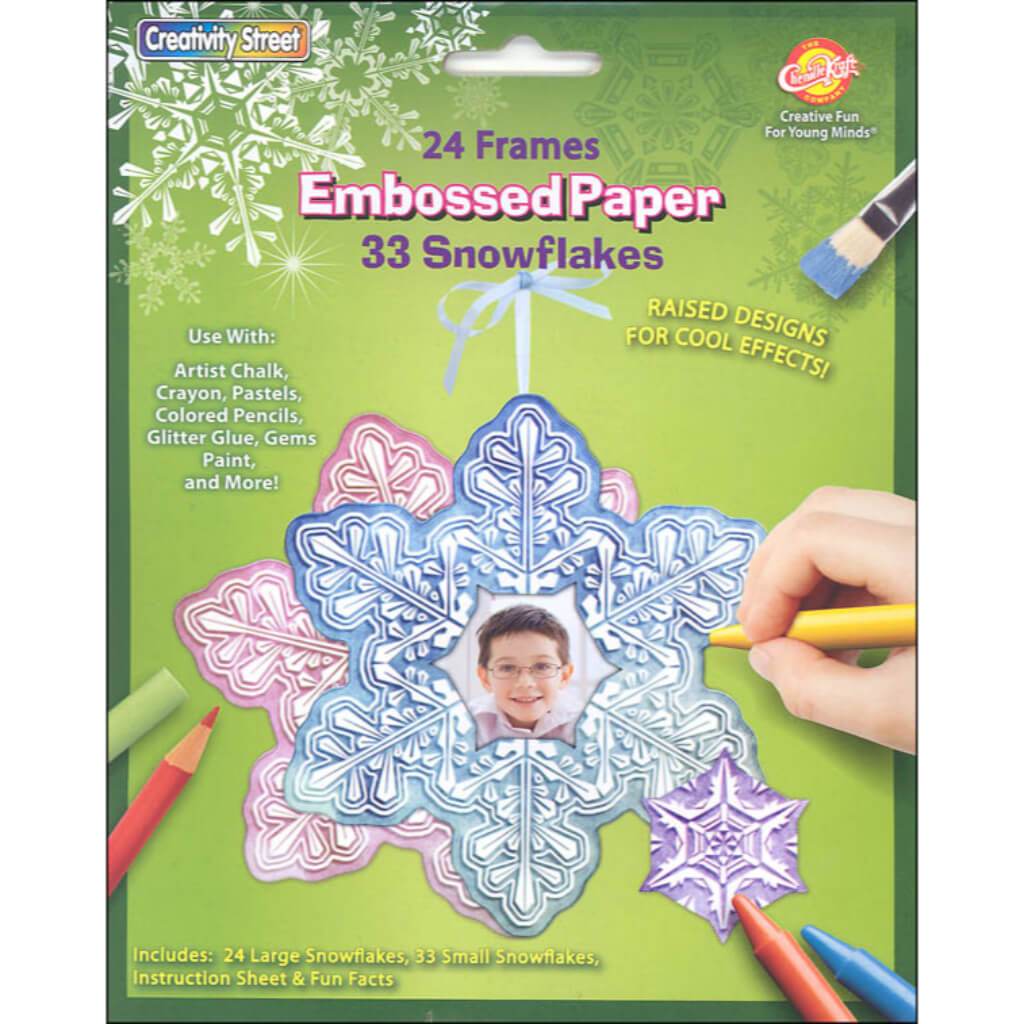 Embossed Paper Snowflakes 24Ct 