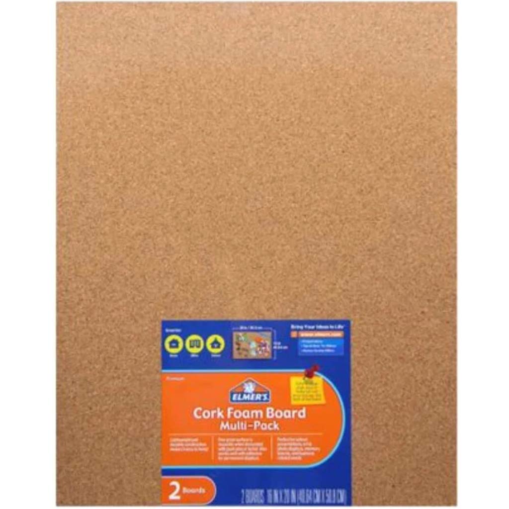 FOAM BOARD CORK 3/8IN THICKNESS, 16IN X 20IN