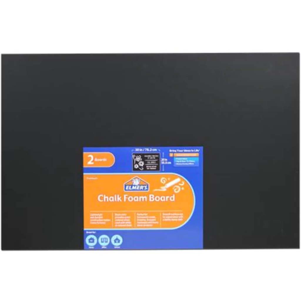 FOAM BOARD BLACK PACK OF 2 3/16IN THICKNESS, 20IN X 30IN