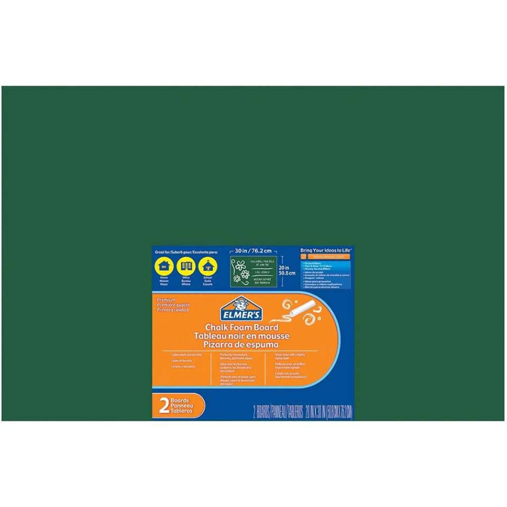 CHALK FOAM BOARD 3/16" 23X30 GREEN 