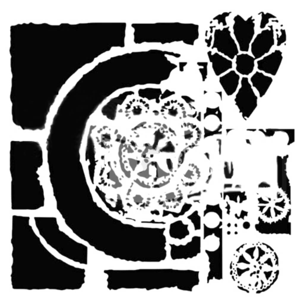 Stencil Rustic Portal 12in x 12in