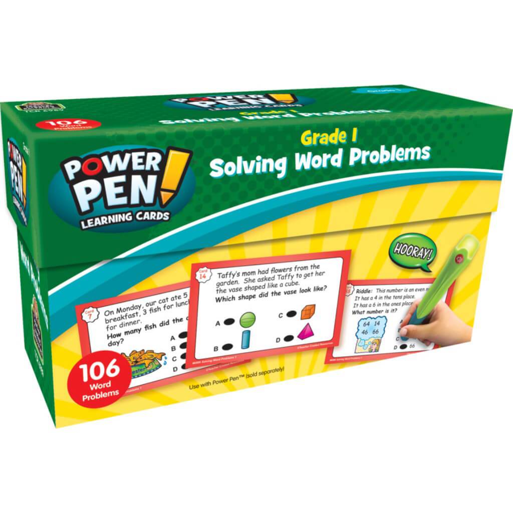 Power Pen Solving Word Problem Learning Cards Grade 1 