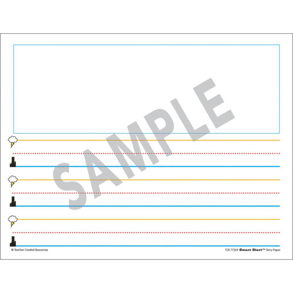 Superhero Smart Start Story Paper: 100 Sheets Grade K-1 