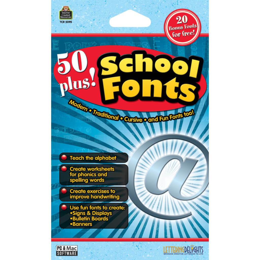 50 Plus School Fonts