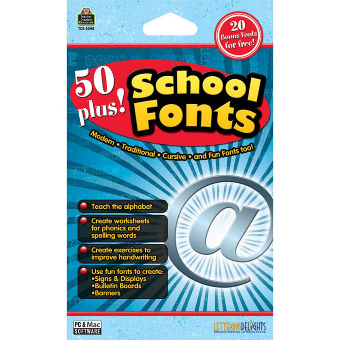 50 Plus School Fonts