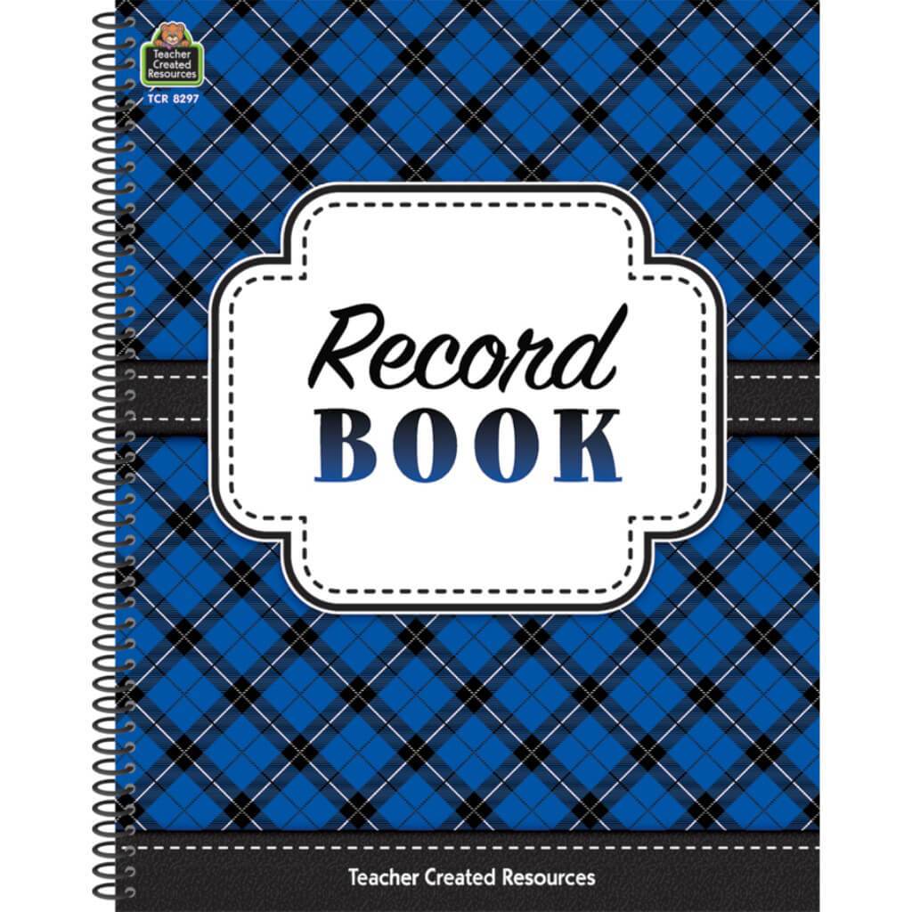 Book Plaid Record Book 