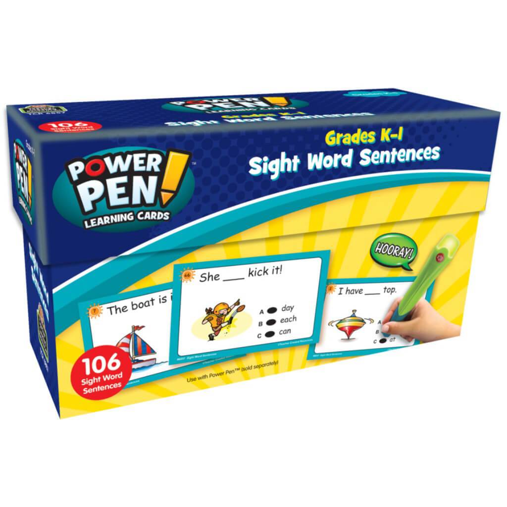 Power Pen Sight Words 1 Learning Cards Grade. K-1 