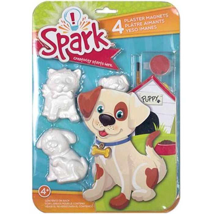 Plaster Magnets Playful Pups