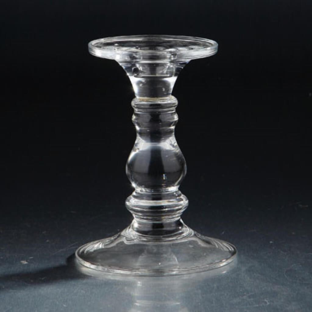 Candleholder H:6.5" D:4.5" Clear 