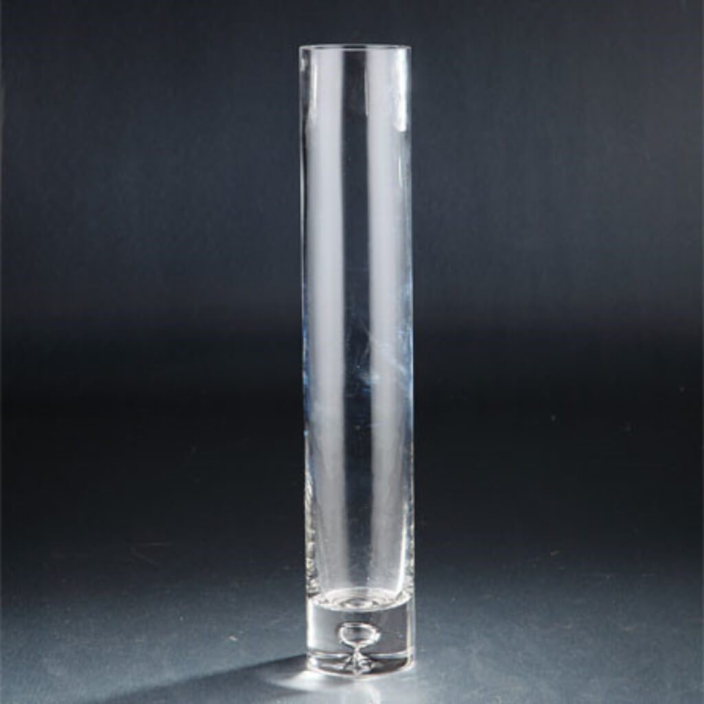 Vase H:15.5" D:3" Clear 