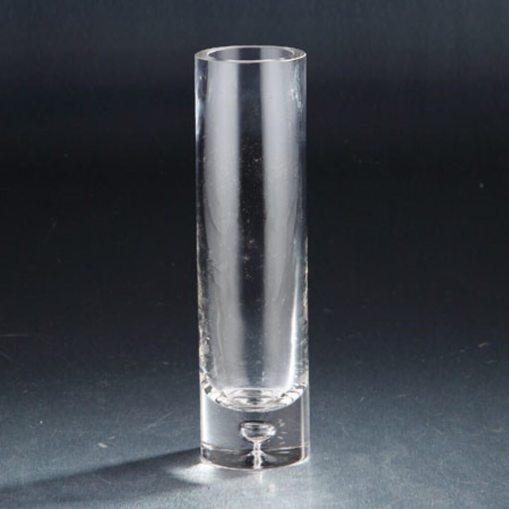 Vase H:9" D:2.5" Clear 