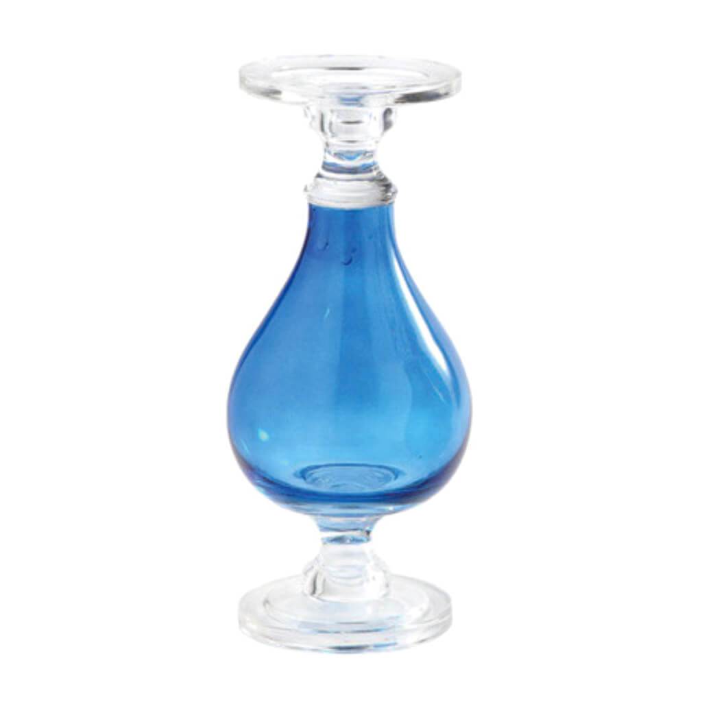 CANDLEHOLDER H:11.5" D:5" BLUE 