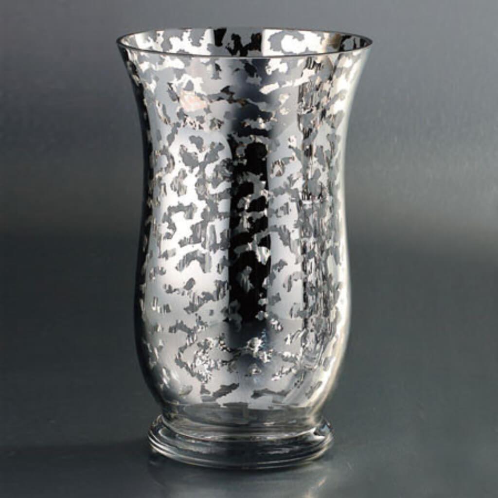 Hurricane Candleholder H:10&quot;D:6&quot; Silver 