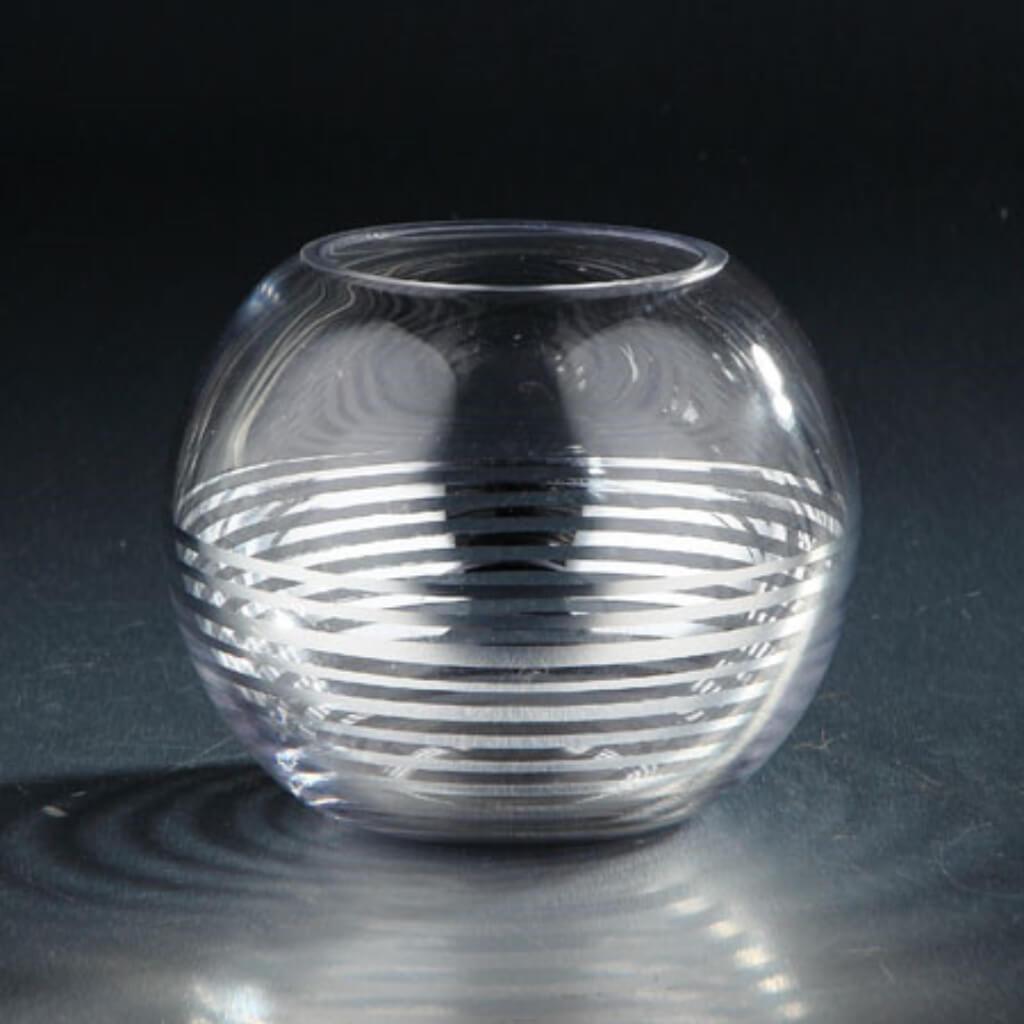 Vase H:4.5" D:6" Silver 