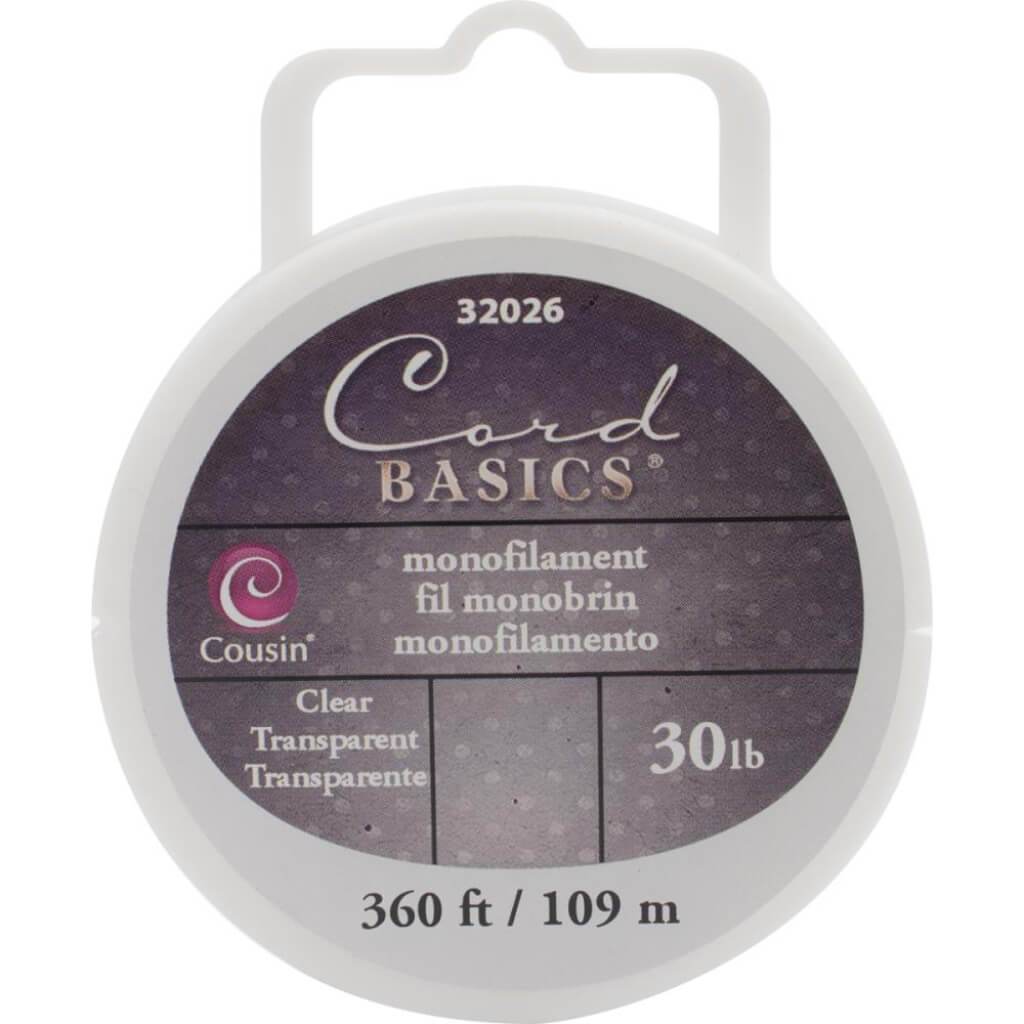 Cord Basics Monofilament Cord 30lb 300ft Clear