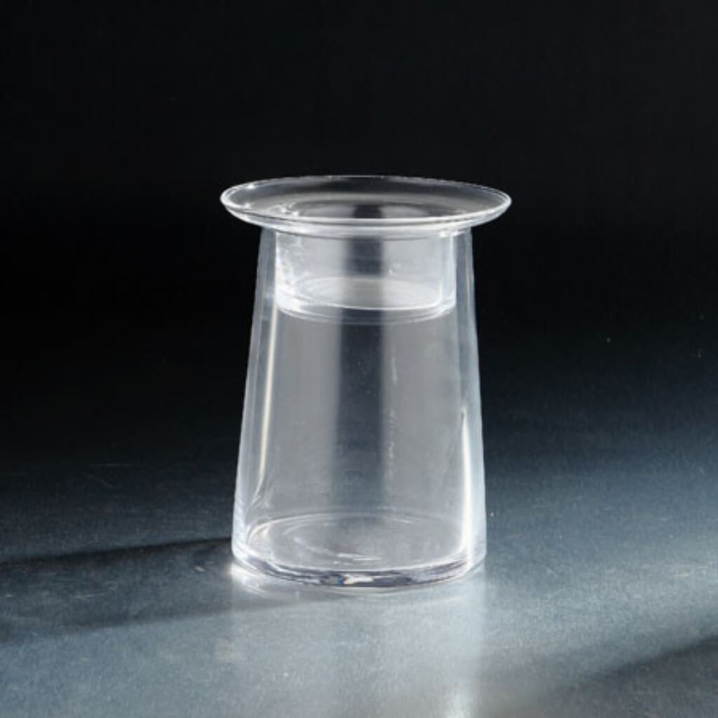Tapered Candleholder H:8" D:4.5" Small Clear 