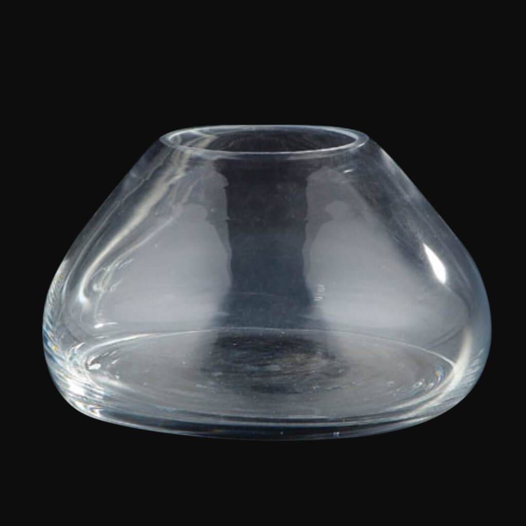 VASE H:5.5" D:9" CLEAR 
