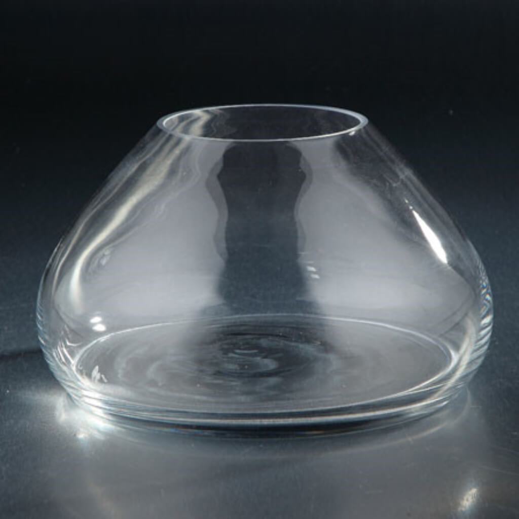 Vase H:4.5" D:7.5" Clear 