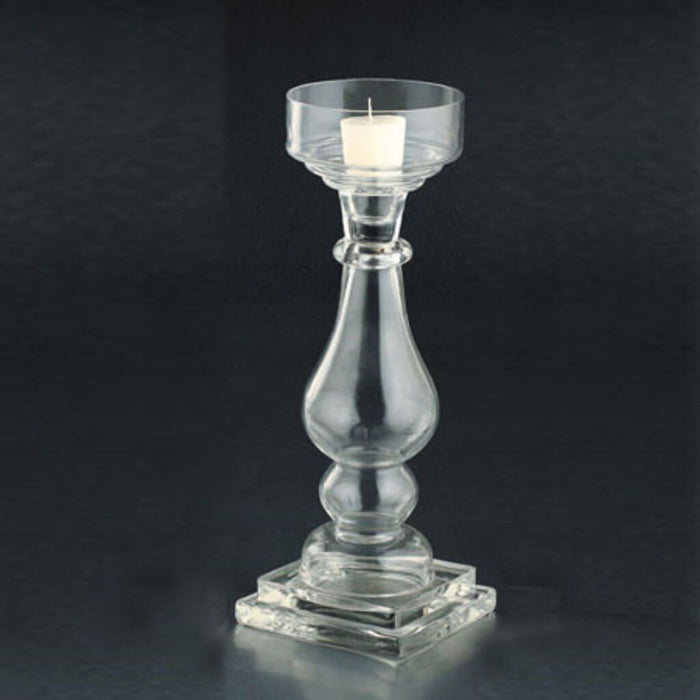 Candleholder L5" W:5" H14" Clear 