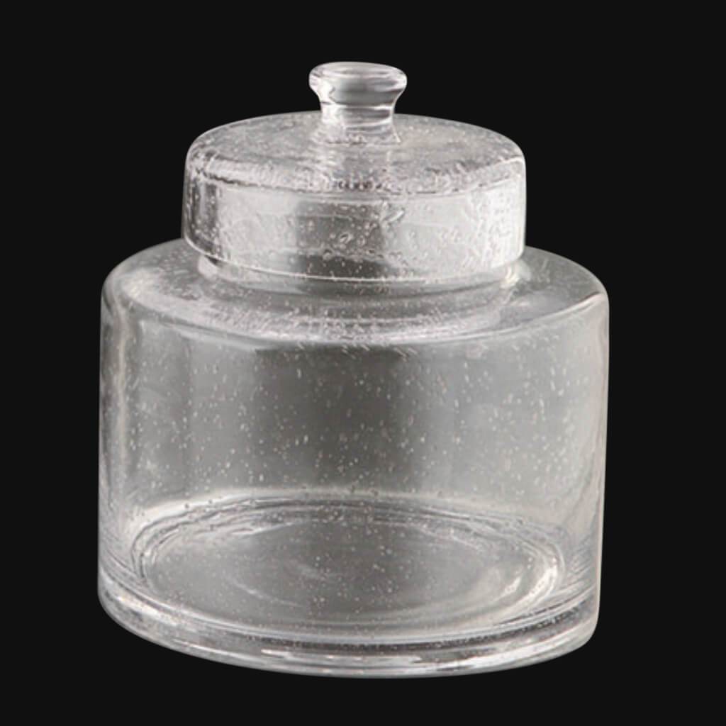 CLEAR JAR WITH LID H:8.5&quot; D:8.5&quot; SMALL CLEAR 