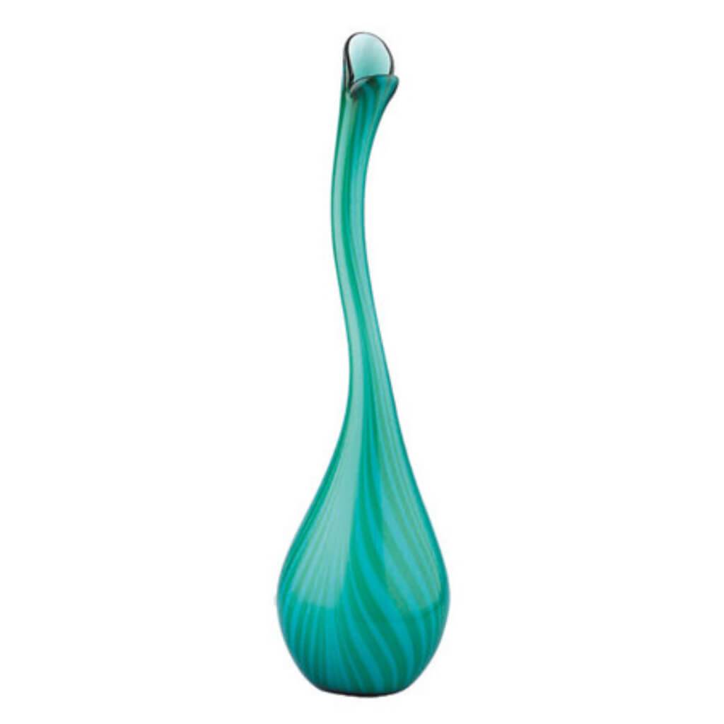 VASE H:25.5" D:7" BLUE 