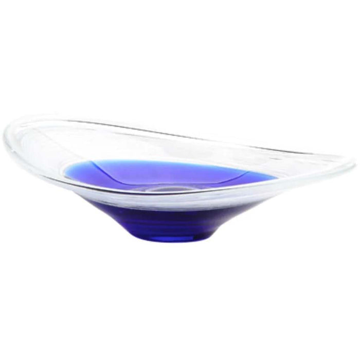 Plate L:22"W:14"H:5.5" Wht/Blue 