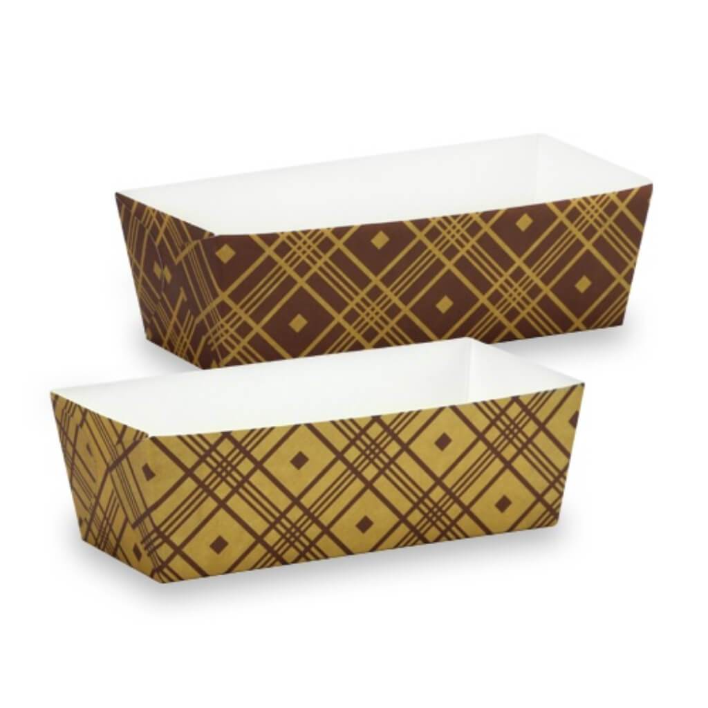 Elements Rectangle Baking Pans Plaid 6 Count 5.75" 2.5" 
