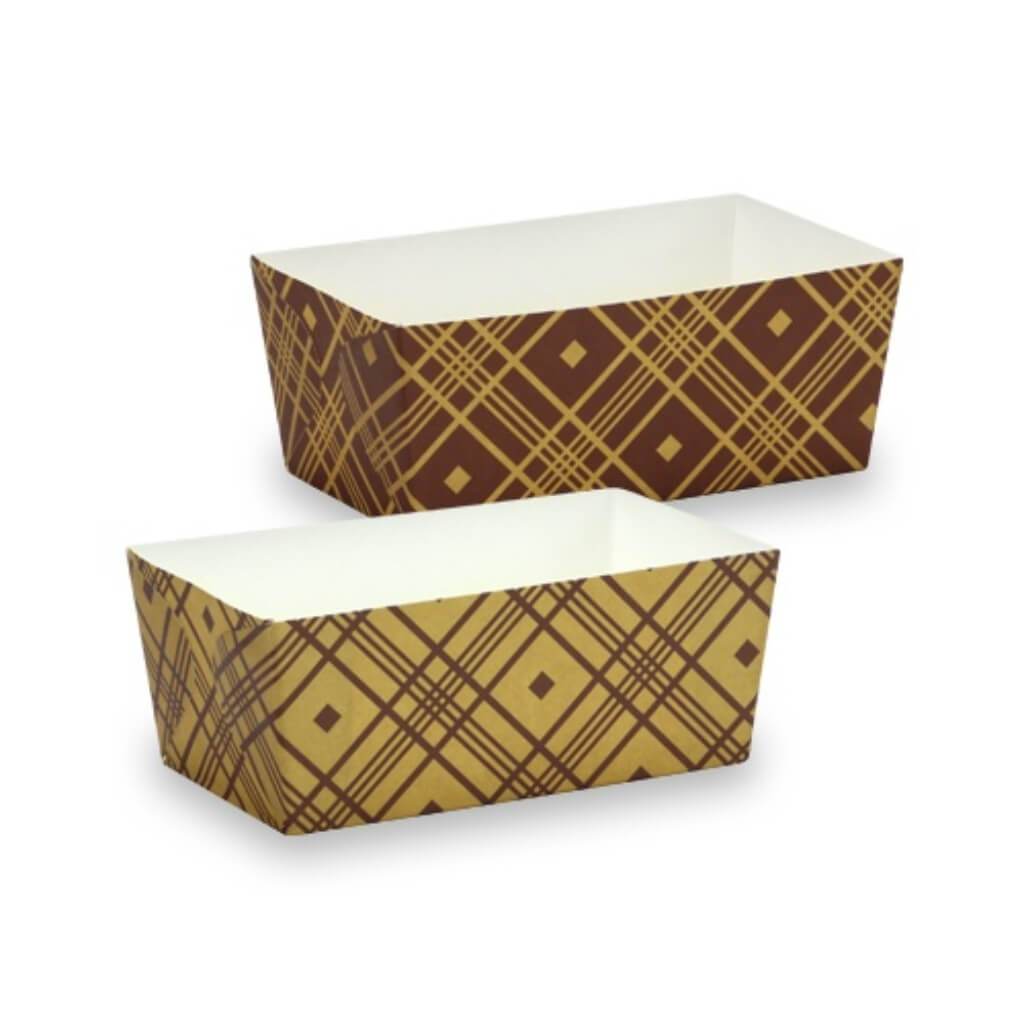 Elements Rectangle Baking Pans Plaid 6 Count 4.5" x 2.5" 