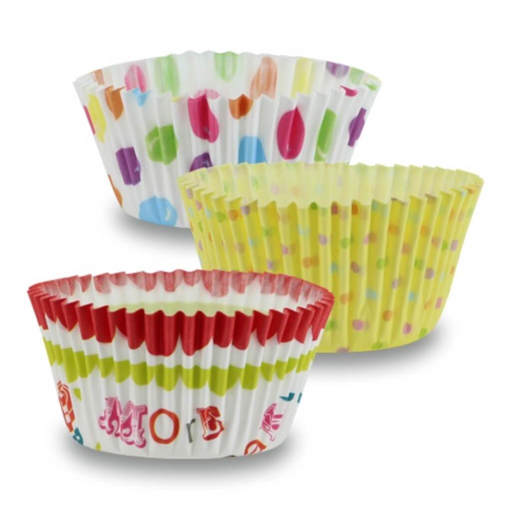 Elements Baking Cups 3 Assorted Prints 75 Count 2" 