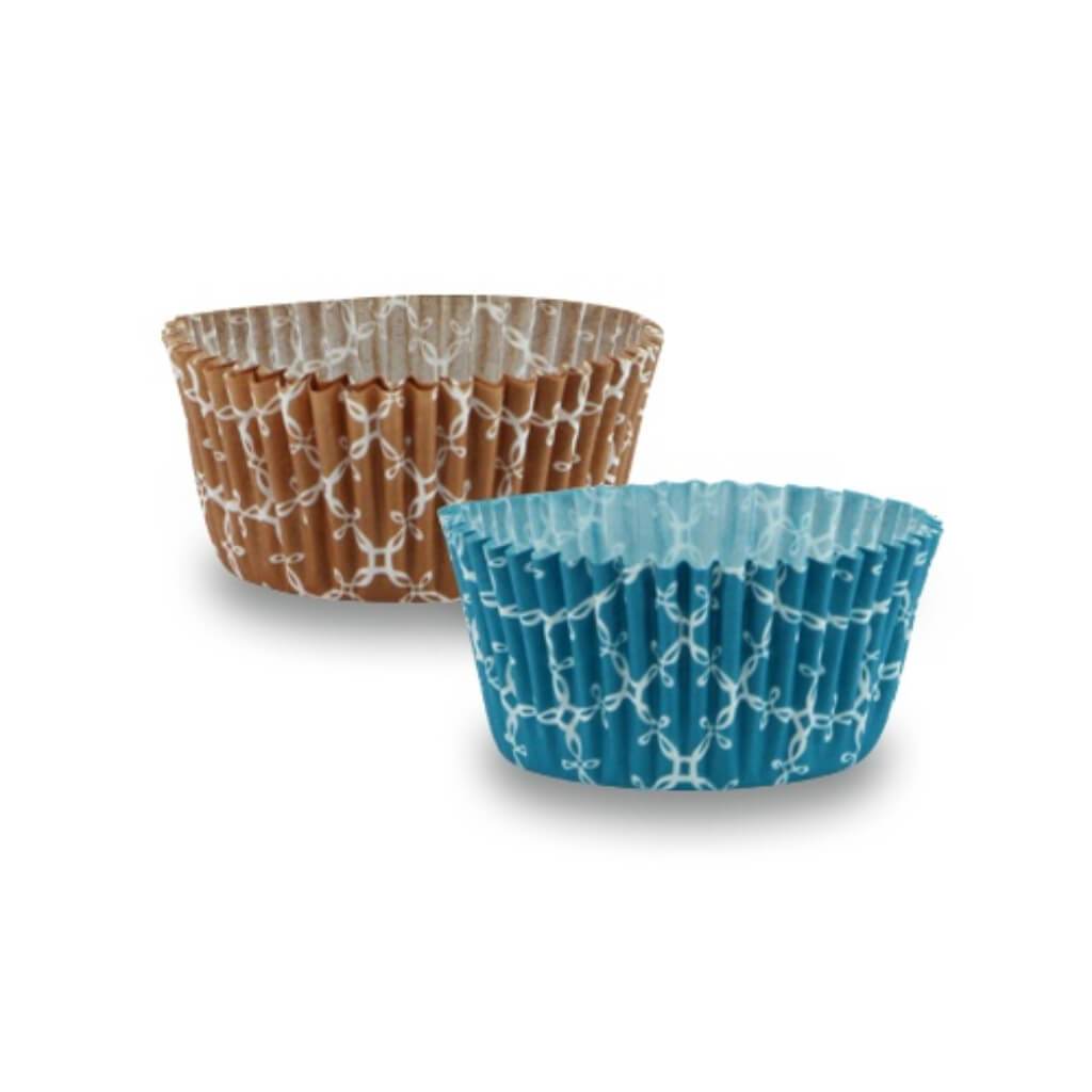 Elements Mini Baking Cups Teal Caramel 100 count 1.25&quot; 