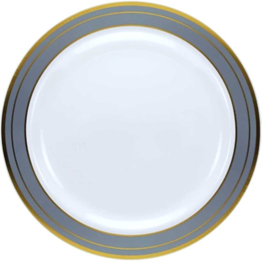 Magnificence Plastic Plate Platinum 10ct 9&quot; 