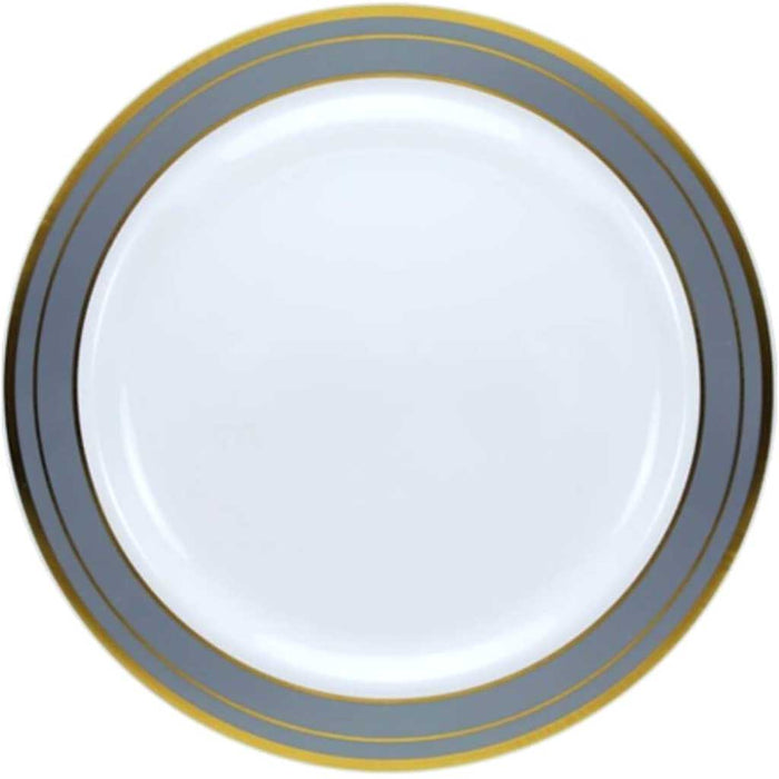 Magnificence Plastic Plate Platinum 10ct 9" 