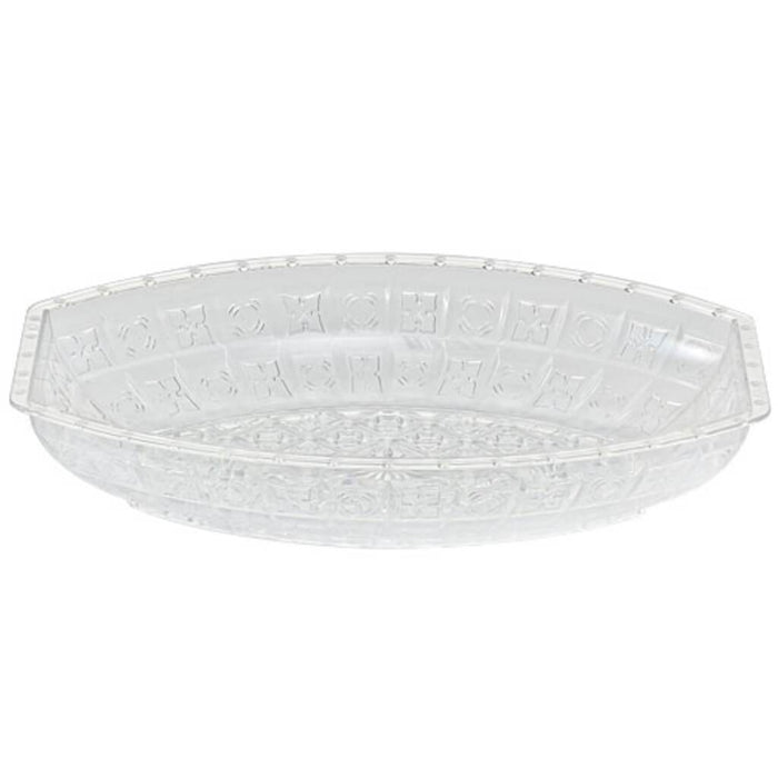 Crystal Cut Plastic Tray 10" x 7" Clear 