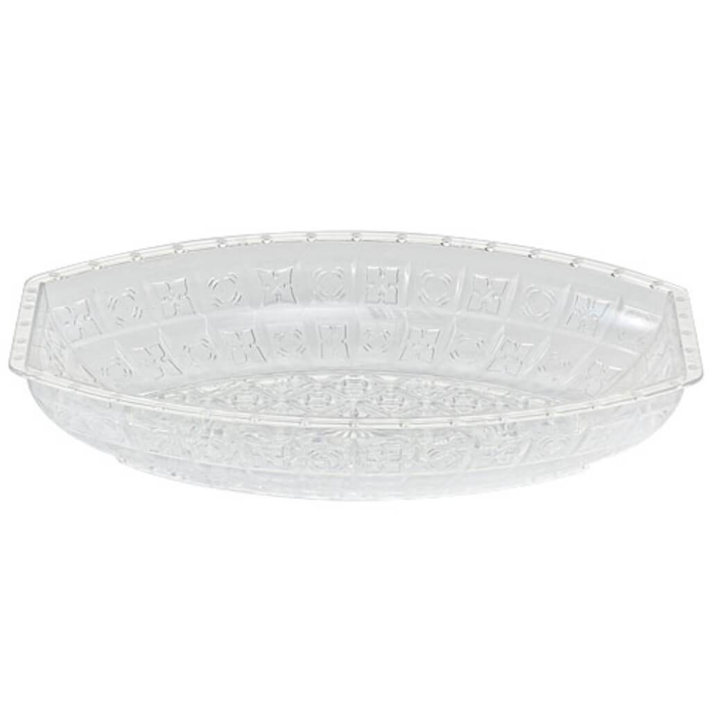 Crystal Cut Plastic Tray 10" x 7" Clear 