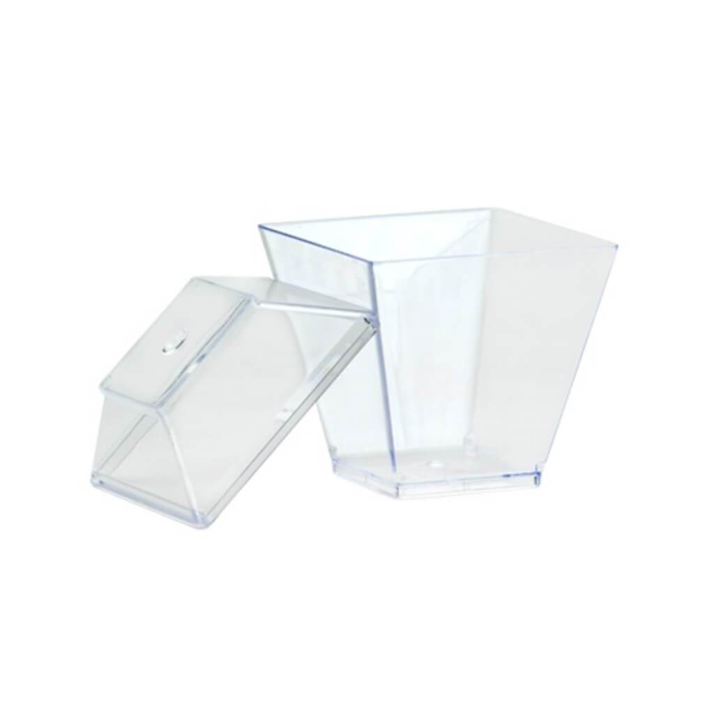 Mini Gourmet Dish Petite With Stand Lid 10 Count Clear 