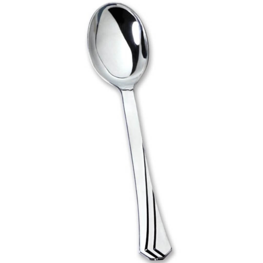 Lillian Polished Silver Soup Spoons, 36ct