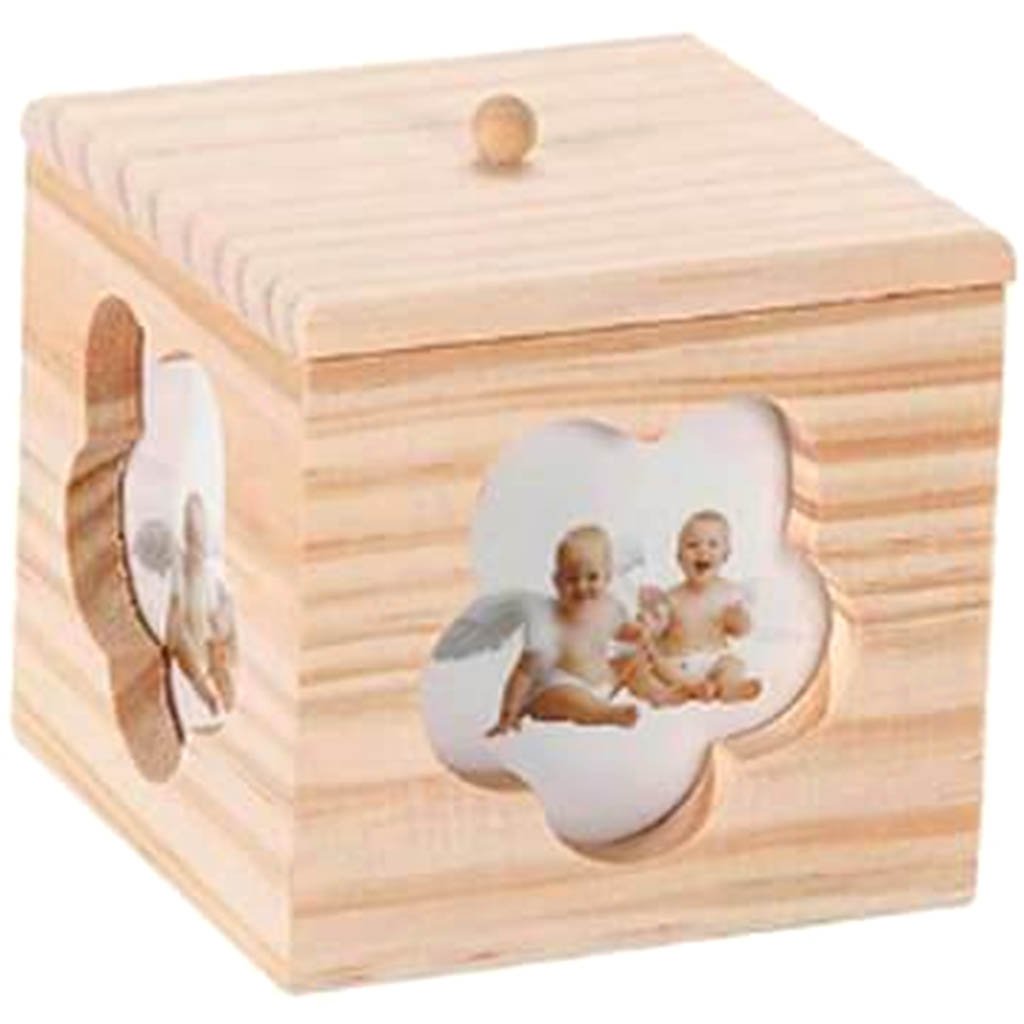 Wood Photo Box 3.54 x 3.54 x 3.74in