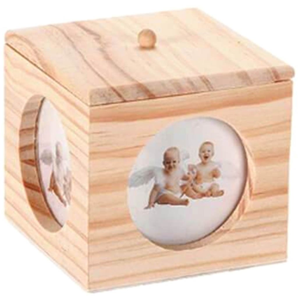 Wood Photo Box 3.54 x 3.54 x 3.74in