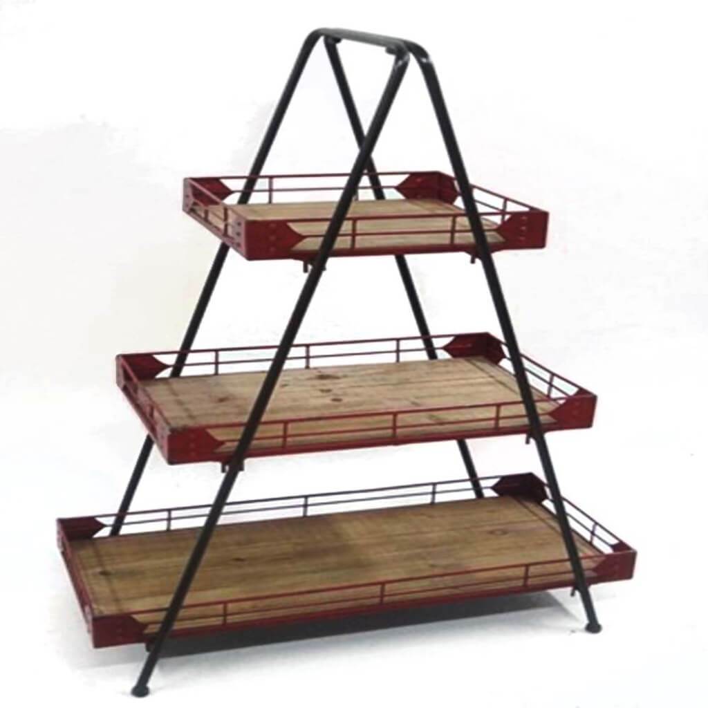 Metal/Wood Farm Tray Caddy 
