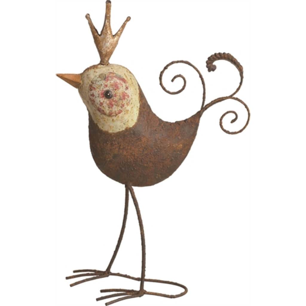 Sm Metal Vintage Standing Rooster 