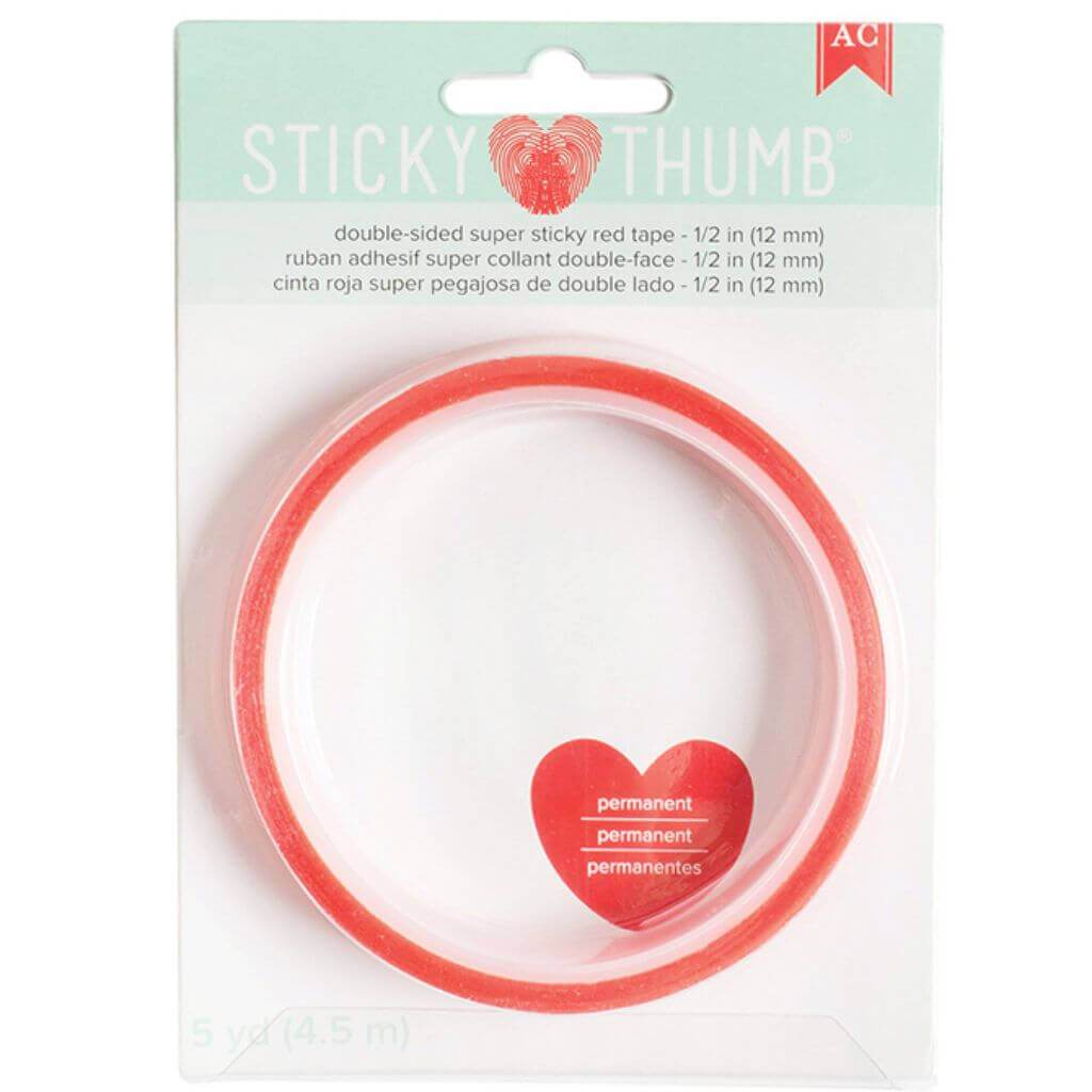 Sticky Thumb Red Tape 0.5in