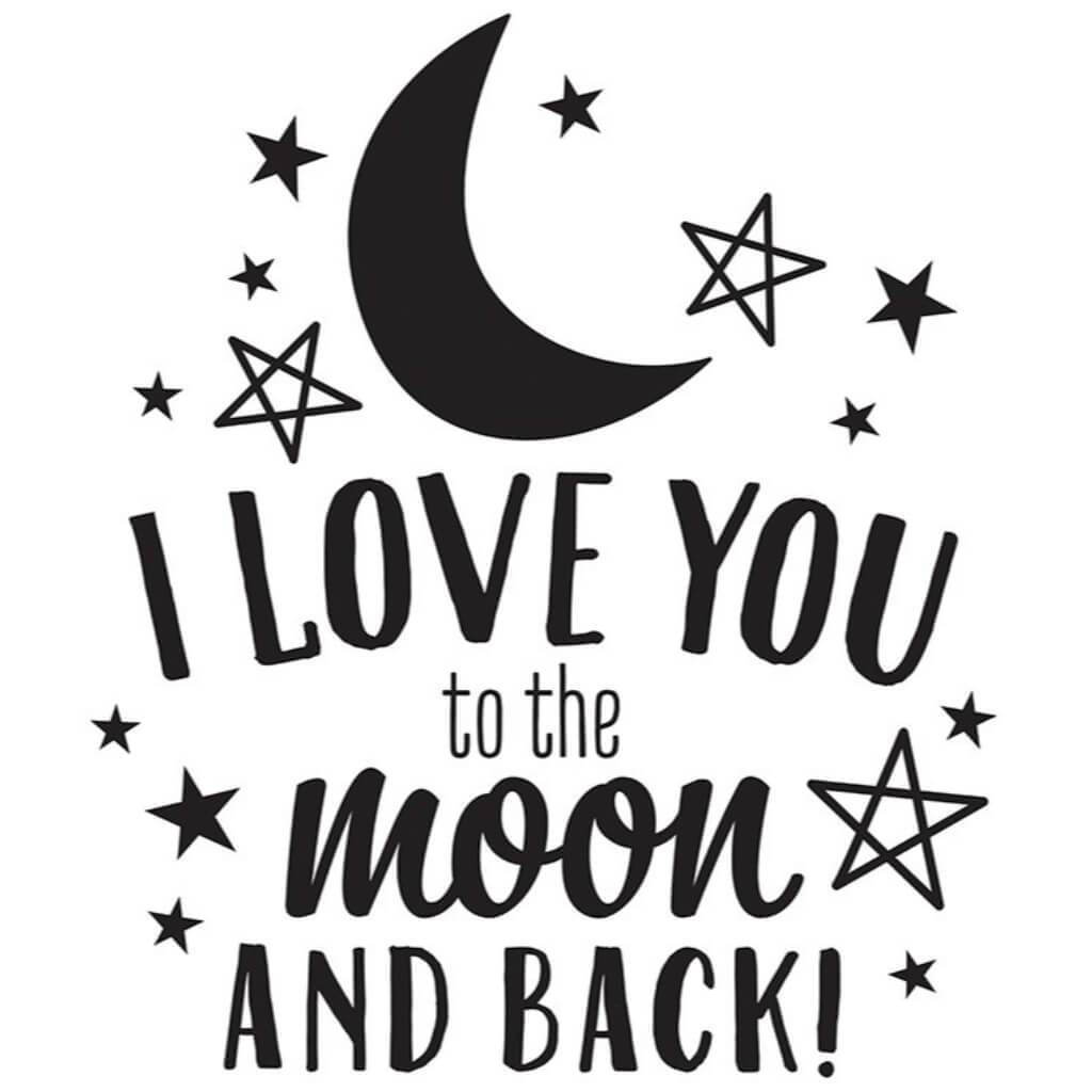 WALL DECAL VINYL I LOVE YOU TO THE MOON AND BACK 